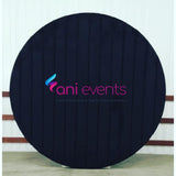 Velvet Round Backdrop & Cake Table (Black) - Ani Events