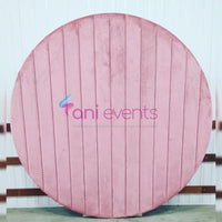 Velvet Round Backdrop & Cake Table (Pink) - Ani Events